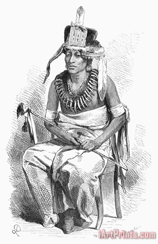 Pawnee Chief, 1868 painting - Others Pawnee Chief, 1868 Art Print