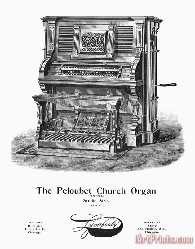 Others Peloubet Church Organ Art Painting