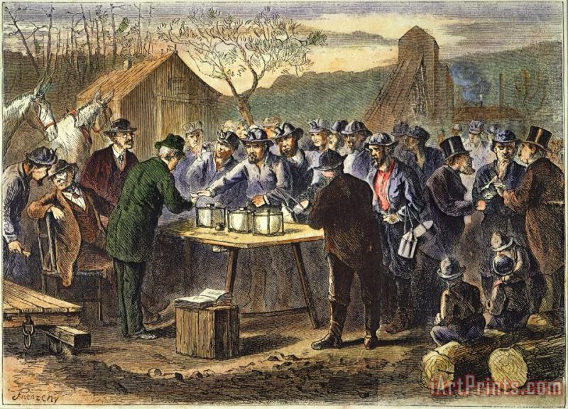 Others Pennsylvania: Voting, 1872 Art Painting