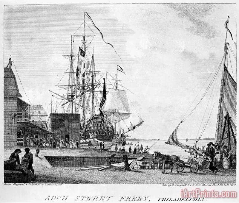 Others Philadelphia Ferry, 1800 Art Print