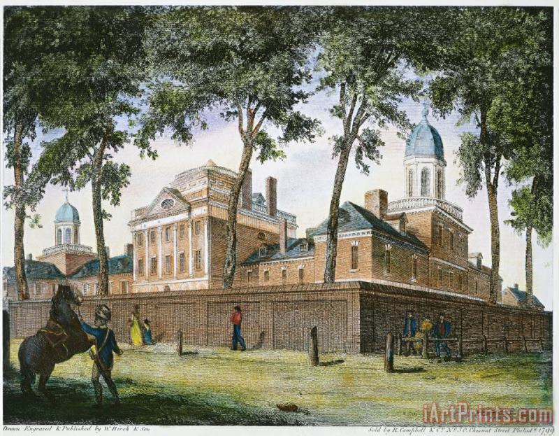 Others Philadelphia Hospital, 1799 Art Painting