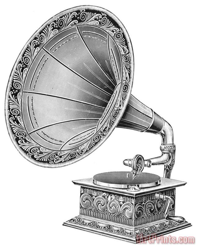 Others PHONOGRAPH, c1910 Art Painting