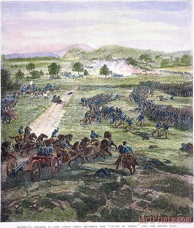Picketts Charge, 1863 painting - Others Picketts Charge, 1863 Art Print