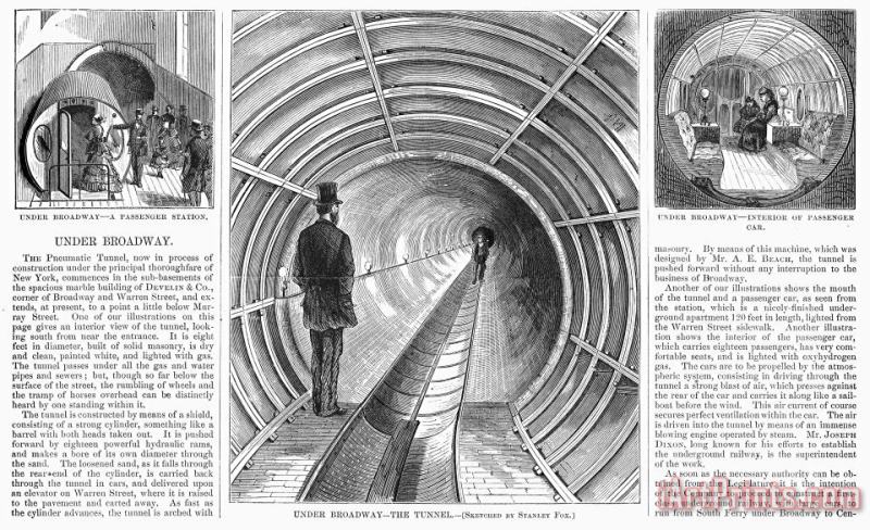 Others Pneumatic Transit, 1870 Art Print