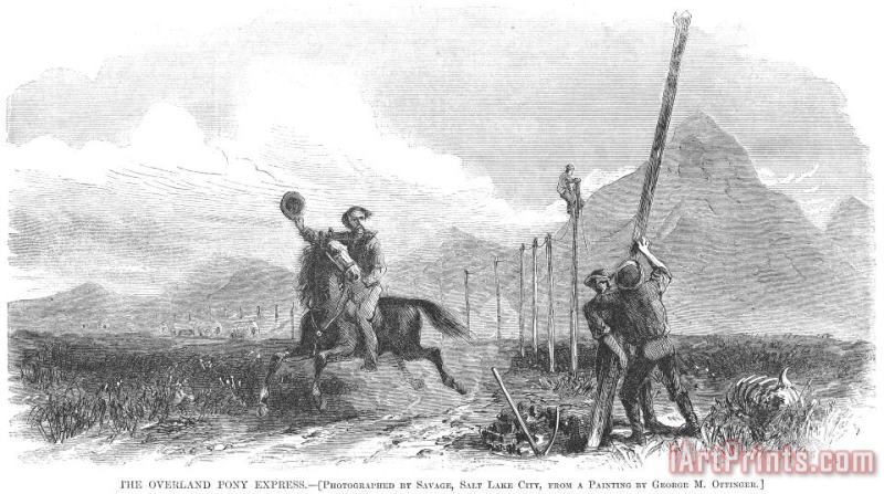 Others Pony Express, 1867 Art Painting