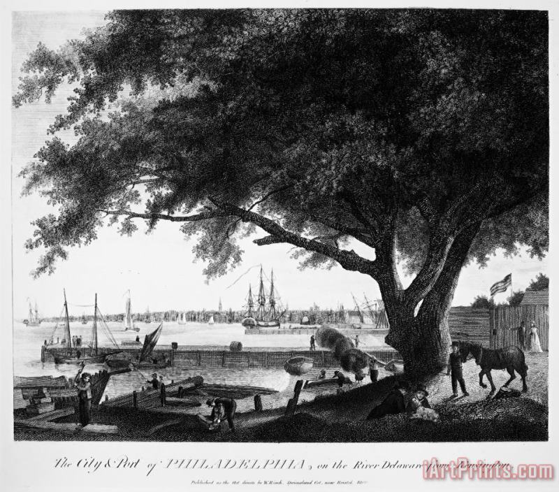 Port Of Philadelphia, 1800 painting - Others Port Of Philadelphia, 1800 Art Print