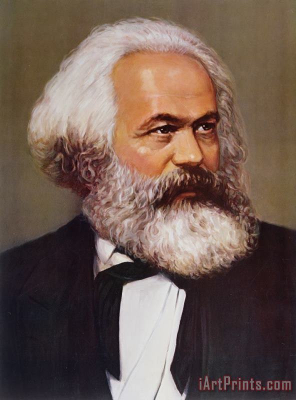 Portrait of Karl Marx painting - Others Portrait of Karl Marx Art Print