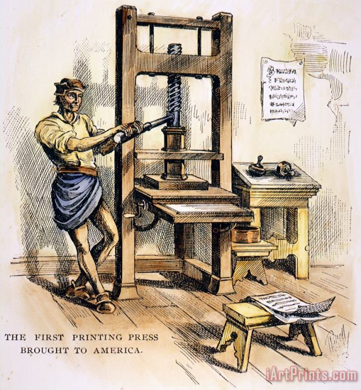 Others Printing Press, 1639 Art Painting