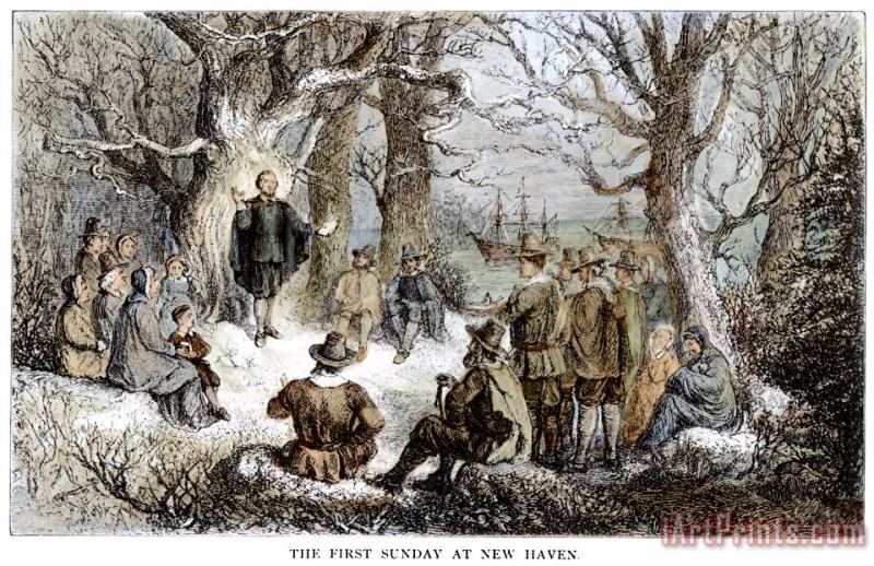 Others Puritans: New Haven, 1638 Art Print