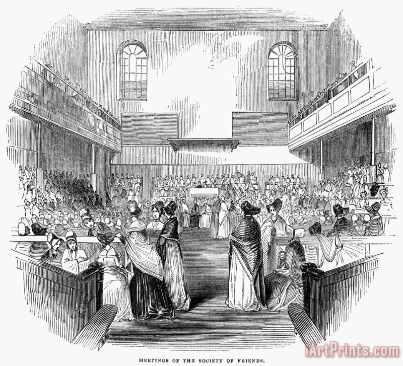 Quaker Meeting, 1843 painting - Others Quaker Meeting, 1843 Art Print
