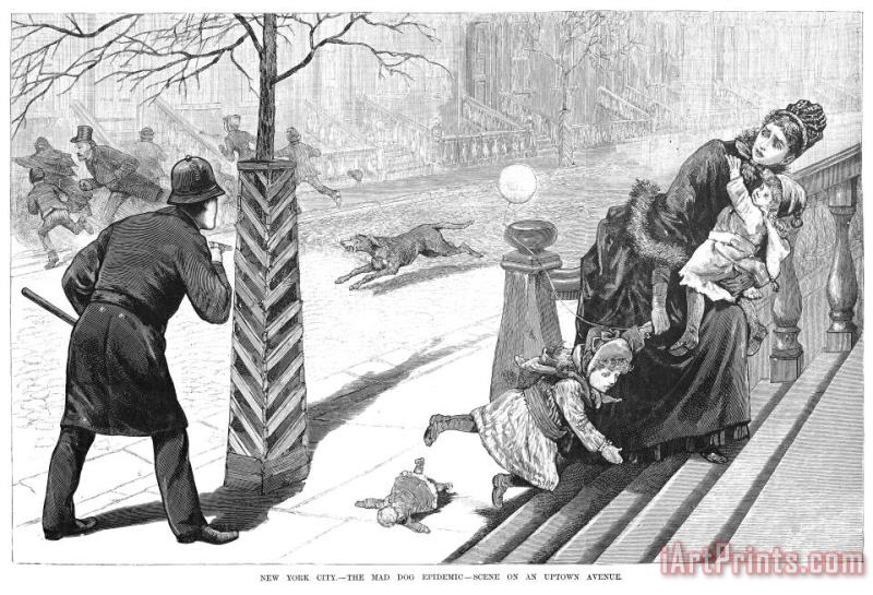 Rabies Epidemic, 1886 painting - Others Rabies Epidemic, 1886 Art Print