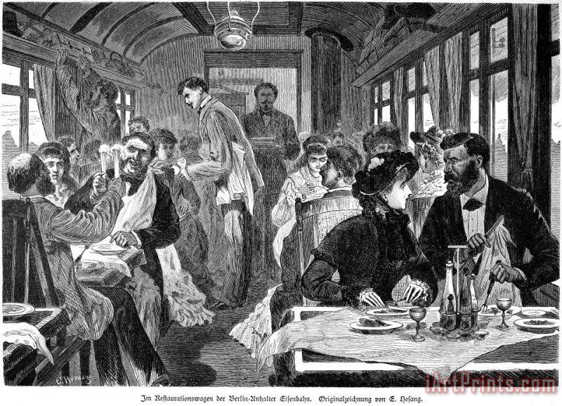 Railroad: Diner, 1881 painting - Others Railroad: Diner, 1881 Art Print