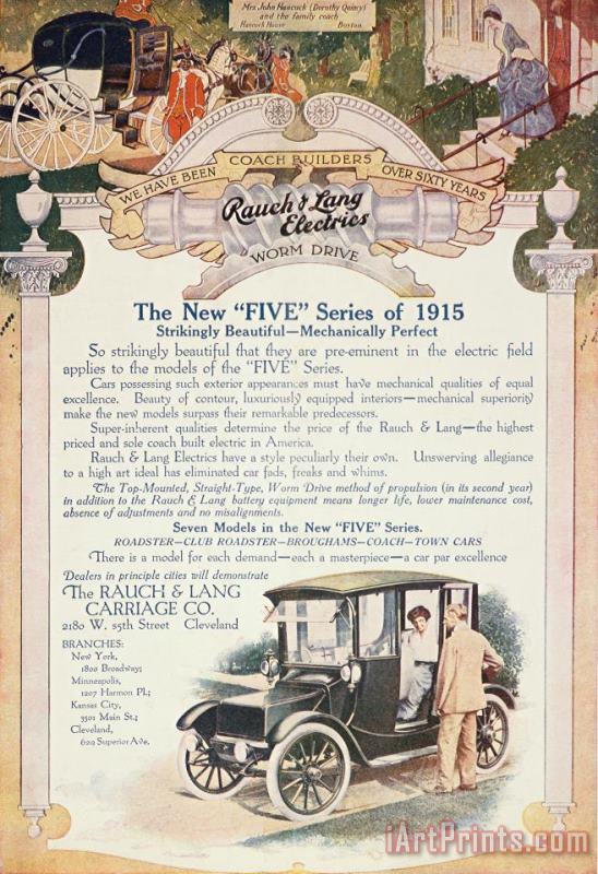 Rauch & Lang Auto Ad, 1914 painting - Others Rauch & Lang Auto Ad, 1914 Art Print