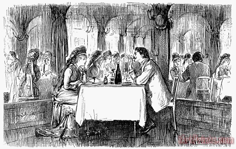 Others RESTAURANT, 19th CENTURY Art Painting