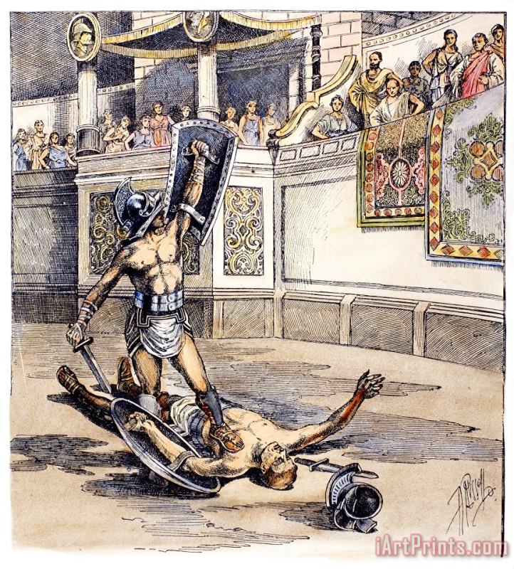 Roman Gladiators painting - Others Roman Gladiators Art Print