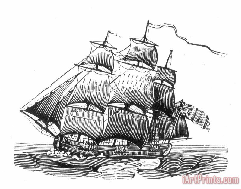 SAILING SHIP, 18th CENTURY painting - Others SAILING SHIP, 18th CENTURY Art Print