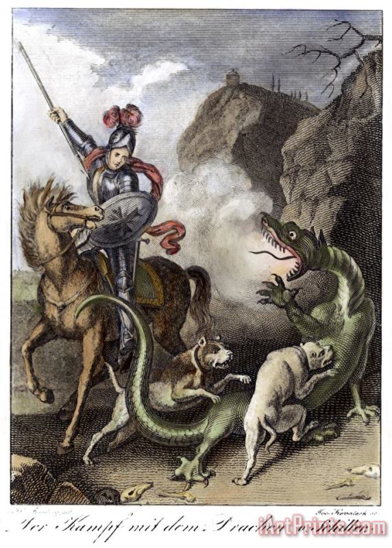 Saint George & The Dragon painting - Others Saint George & The Dragon Art Print