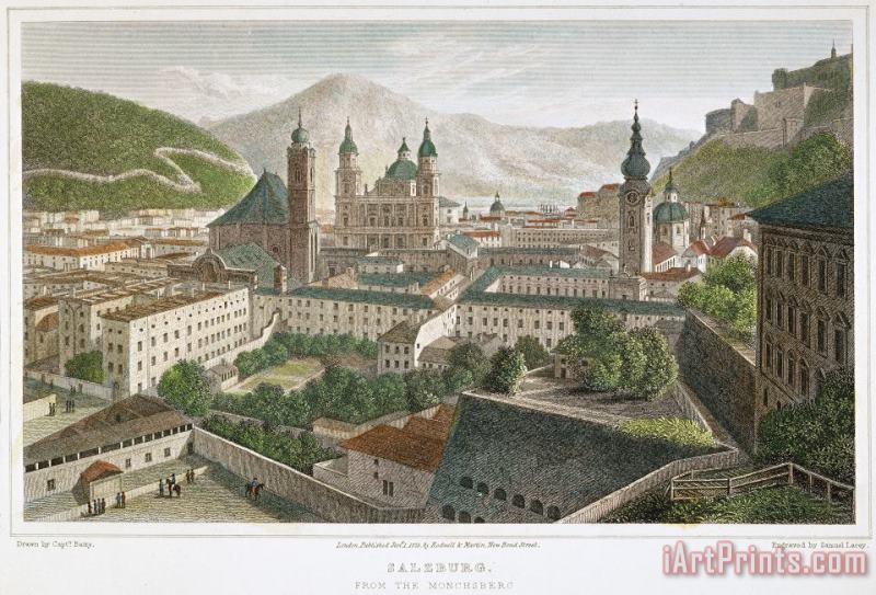 Salzburg, Austria, 1823 painting - Others Salzburg, Austria, 1823 Art Print