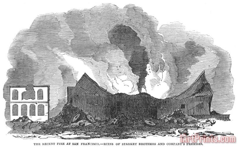 San Francisco: Fire, 1851 painting - Others San Francisco: Fire, 1851 Art Print