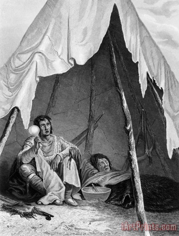 Others Shaman And Patient, 1851 Art Painting