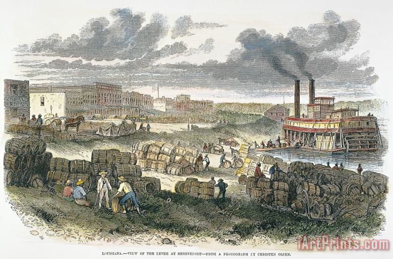Others Shreveport Levee, 1872 Art Painting