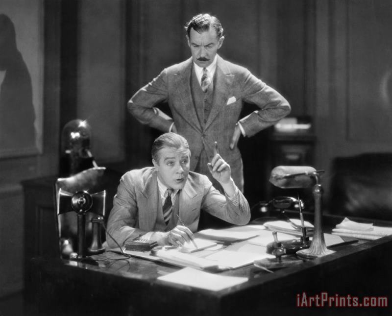 Silent Film Still: Offices painting - Others Silent Film Still: Offices Art Print