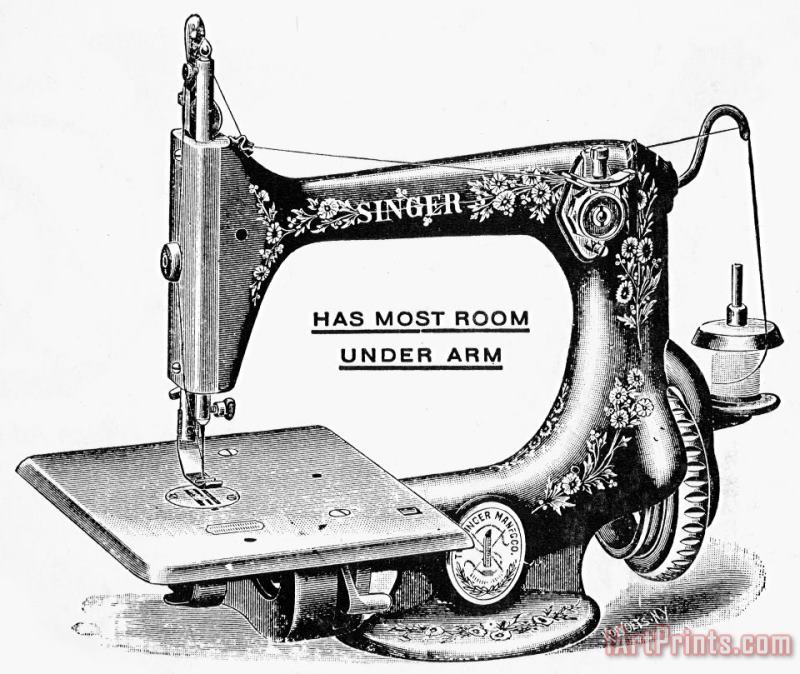 Others Singer Sewing Machine Art Print