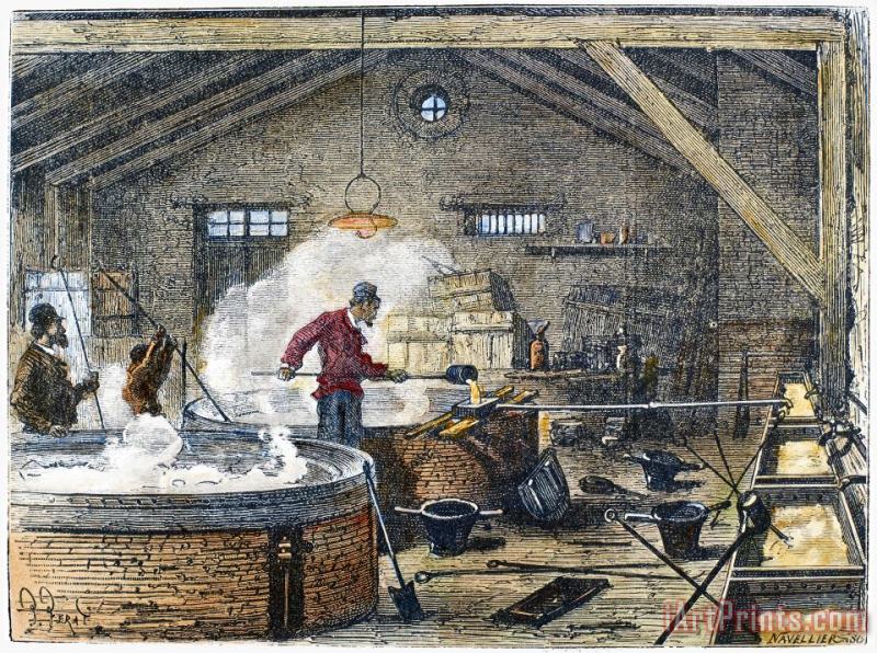 Others SOAP MANUFACTURE, c1870 Art Print