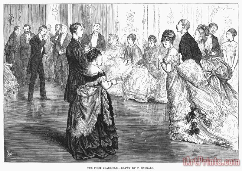 Social Dancing. 1873 painting - Others Social Dancing. 1873 Art Print