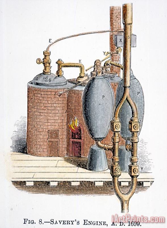 Steam Engine, 1698 painting - Others Steam Engine, 1698 Art Print