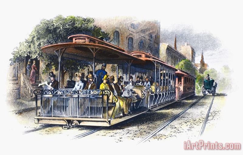 Others STREETCAR, c1880 Art Painting