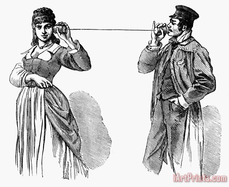 String Telephone, 1880 painting - Others String Telephone, 1880 Art Print