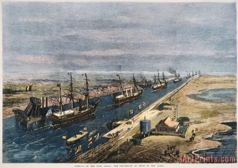 Suez Canal, 1869 painting - Others Suez Canal, 1869 Art Print