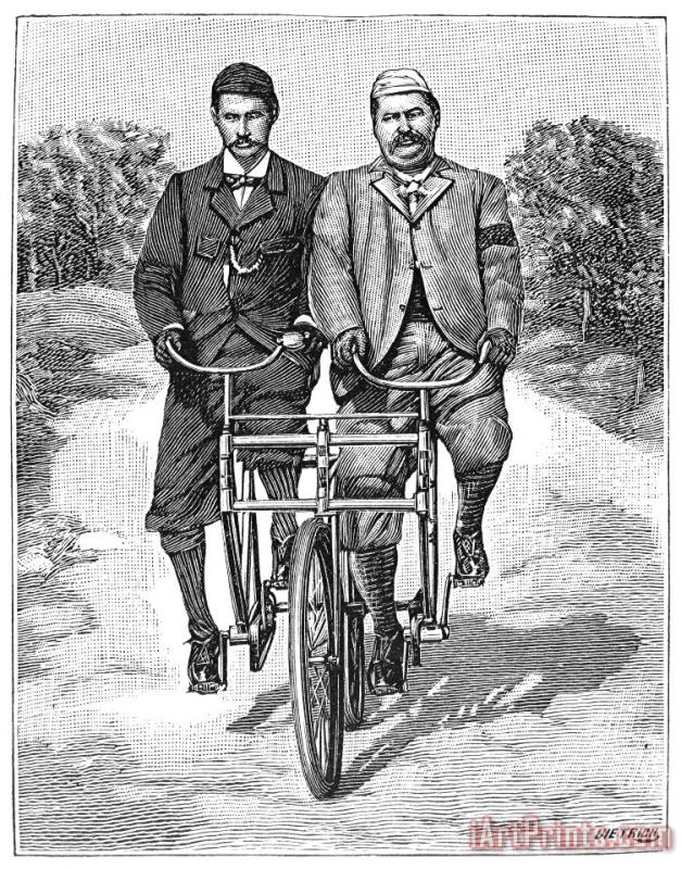 Others Tandem Bicycle, 1896 Art Painting