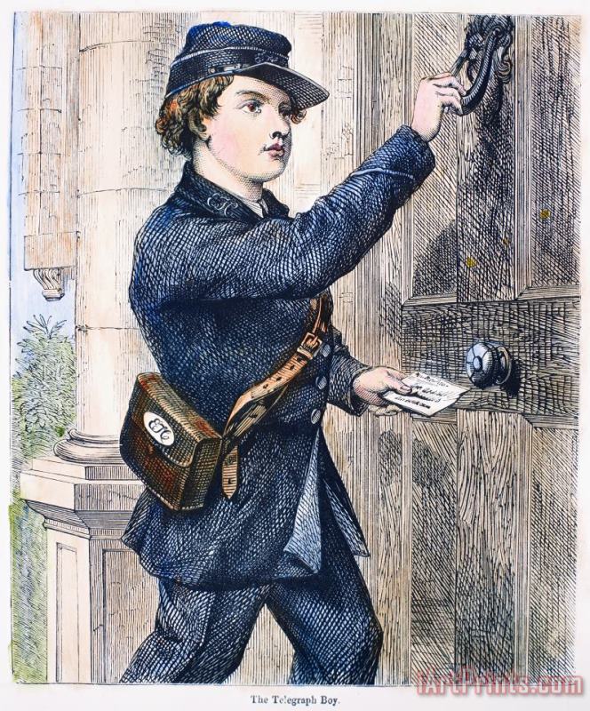 Telegraph Messenger, 1869 painting - Others Telegraph Messenger, 1869 Art Print