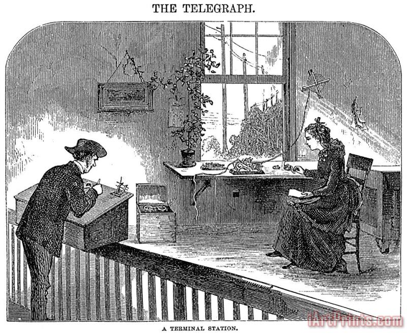 Others Telegraph Office, 1873 Art Print