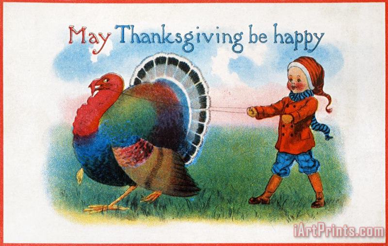 Thanksgiving Card, 1900 painting - Others Thanksgiving Card, 1900 Art Print