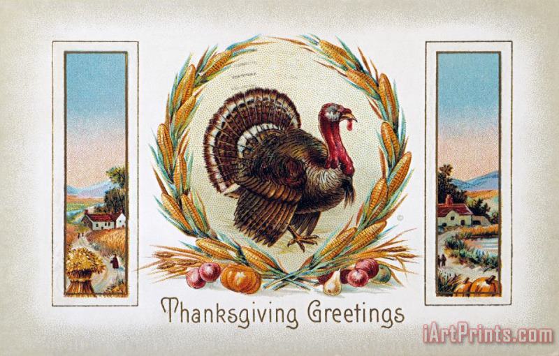 Thanksgiving Card, 1910 painting - Others Thanksgiving Card, 1910 Art Print
