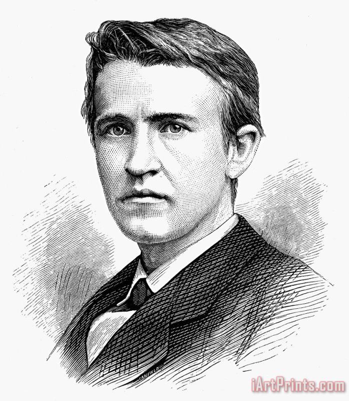 Thomas Edison (1847-1931) painting - Others Thomas Edison (1847-1931) Art Print