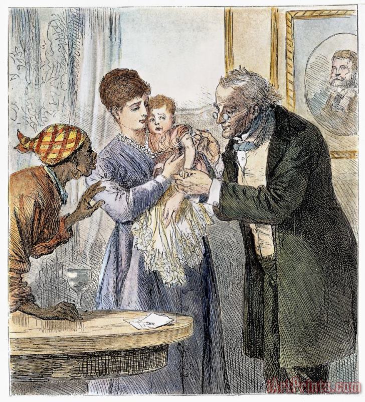Vaccination, 1870 painting - Others Vaccination, 1870 Art Print