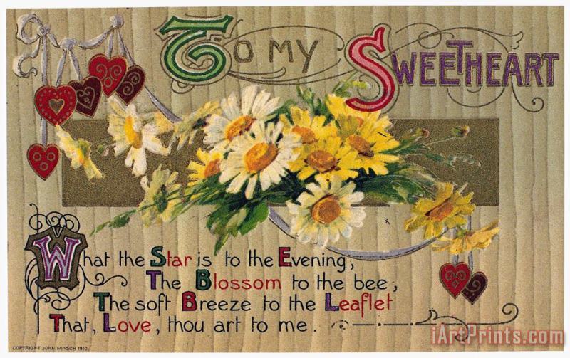Valentines Day Card, 1910 painting - Others Valentines Day Card, 1910 Art Print