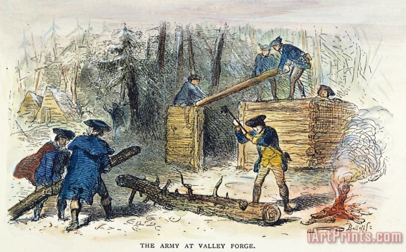 Others Valley Forge: Huts, 1777 Art Print