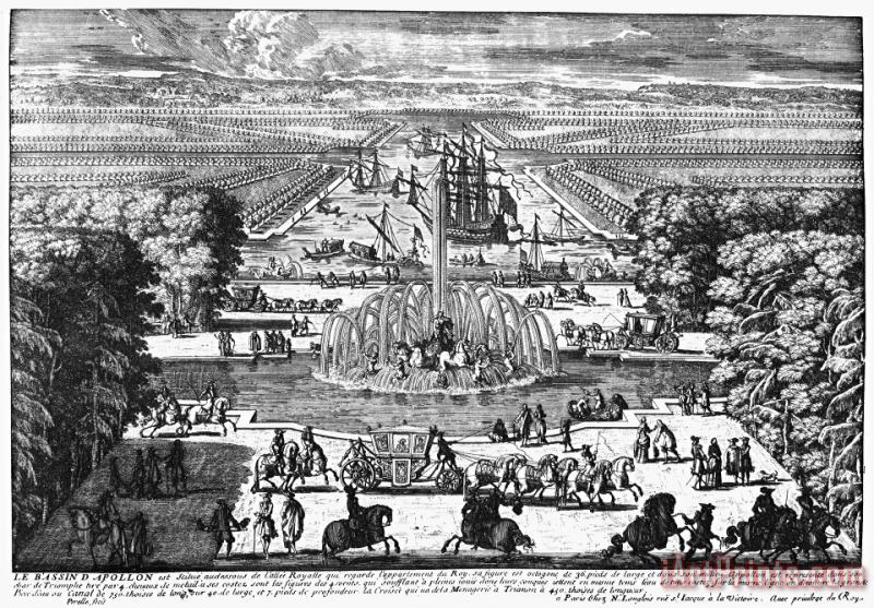 Versailles: Gardens, 1685 painting - Others Versailles: Gardens, 1685 Art Print