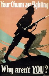 Others World War I 1914-1918 British Army Recruitment Poster 1917 Your Chums Are Fighting painting