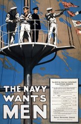 Others World War I 1914 1918 Canadian Recruitment Poster For The Royal Canadian Navy painting