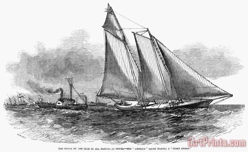 Yachting, 1851 painting - Others Yachting, 1851 Art Print