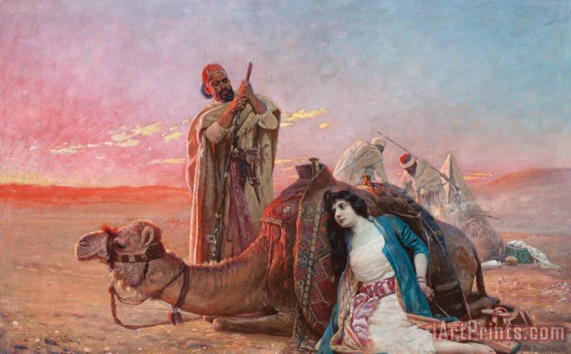 Otto Pilny A Rest In The Desert Art Painting
