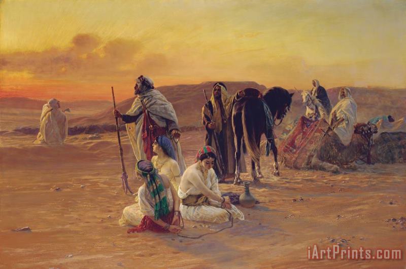 Otto Pilny A Rest In The Desert Art Print