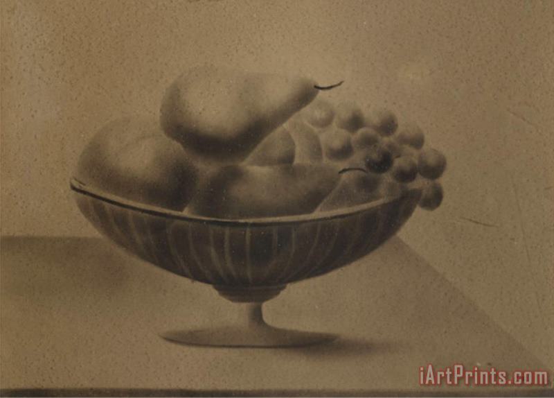 Pablo Picasso Alexandre Gustave Eiffel Fruit Dish on a Table with Grapes Pears And Fishing Art Print