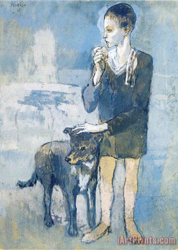 Boy with a Dog 1905 Painting & Print - Pablo Picasso